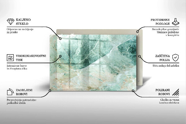 Steklena podloga za rezanje Kamnita struktura
