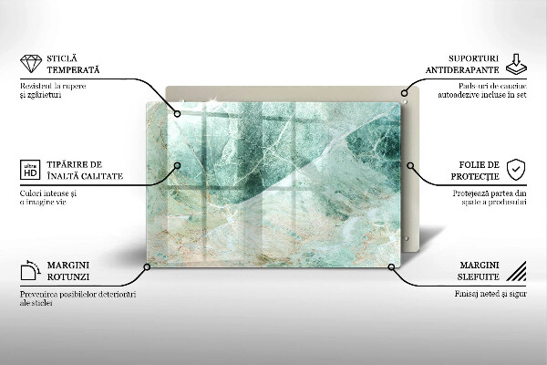 Steklena podloga za rezanje Kamnita struktura
