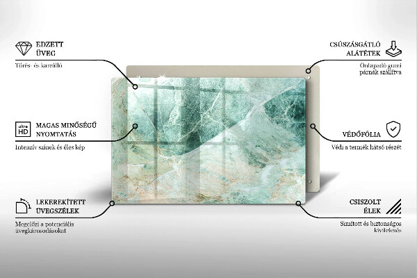 Steklena podloga za rezanje Kamnita struktura