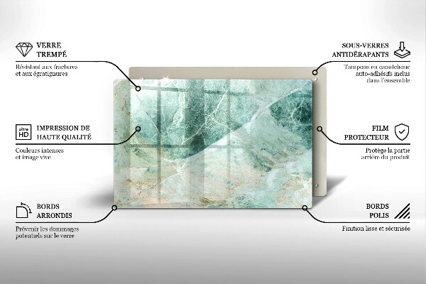 Steklena podloga za rezanje Kamnita struktura