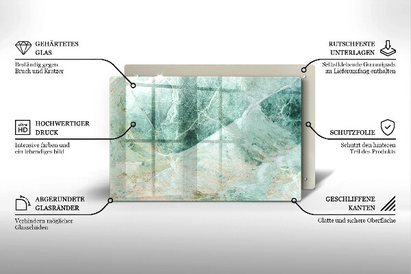 Steklena podloga za rezanje Kamnita struktura