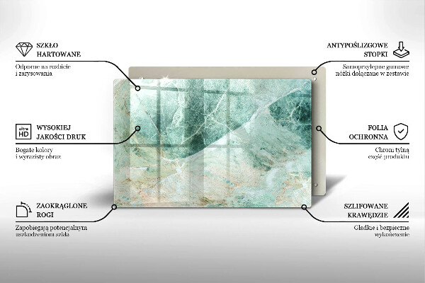 Steklena podloga za rezanje Kamnita struktura