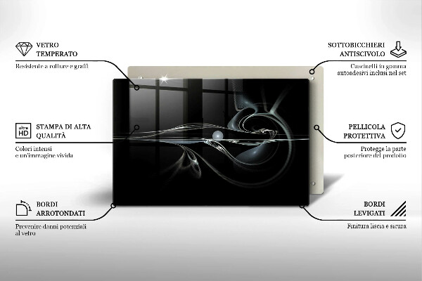 Steklena podloga za rezanje Moderna abstrakcija