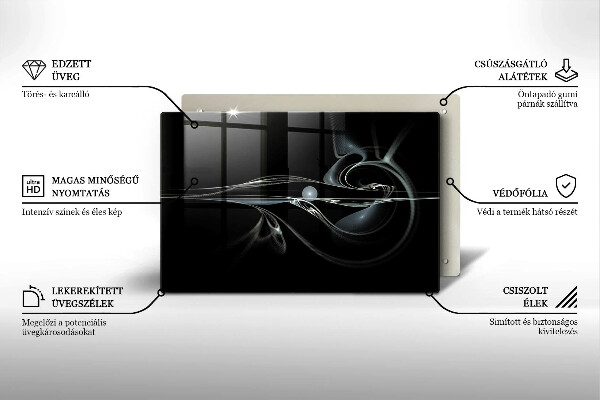 Steklena podloga za rezanje Moderna abstrakcija