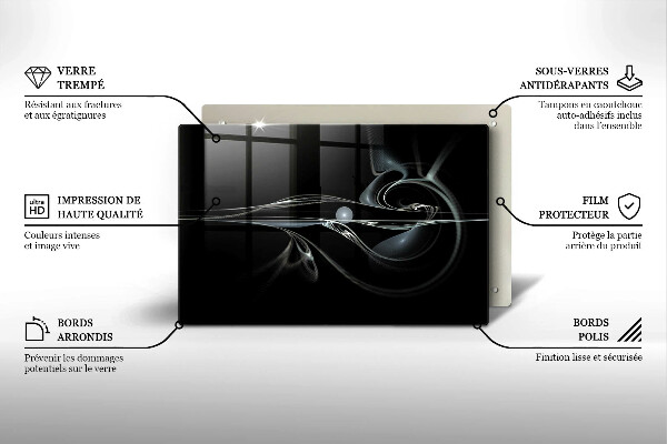 Steklena podloga za rezanje Moderna abstrakcija