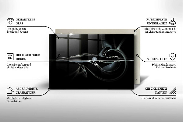 Steklena podloga za rezanje Moderna abstrakcija