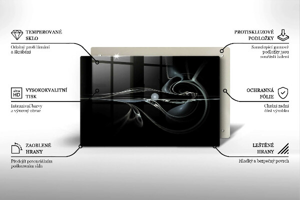 Steklena podloga za rezanje Moderna abstrakcija
