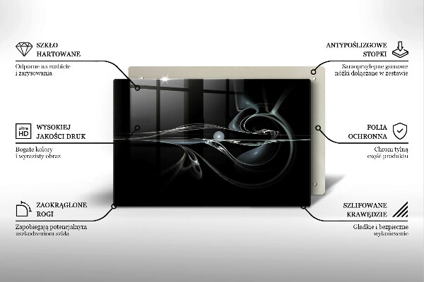 Steklena podloga za rezanje Moderna abstrakcija