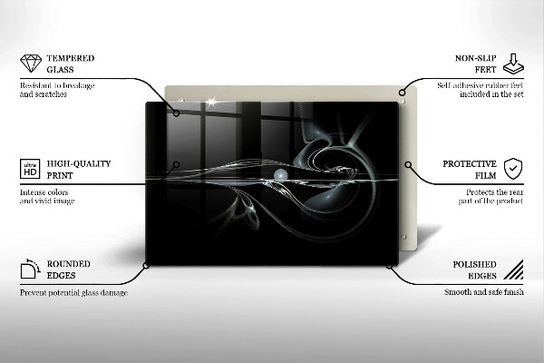 Steklena podloga za rezanje Moderna abstrakcija
