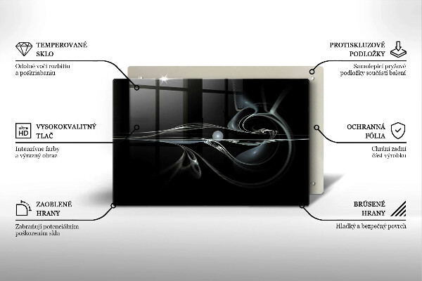 Steklena podloga za rezanje Moderna abstrakcija