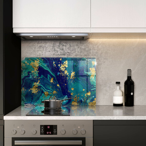 Steklena podloga za rezanje Abstrakcija z zlatom