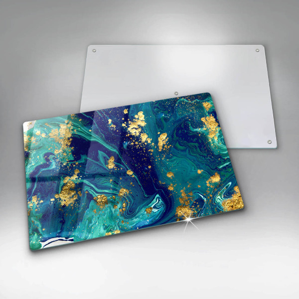 Steklena podloga za rezanje Abstrakcija z zlatom