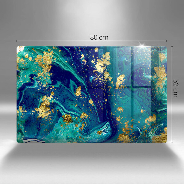 Steklena podloga za rezanje Abstrakcija z zlatom