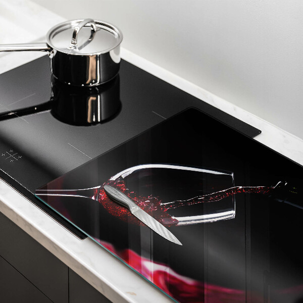 Steklena podloga za rezanje Kozarec rdečega vina