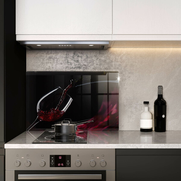 Steklena podloga za rezanje Kozarec rdečega vina