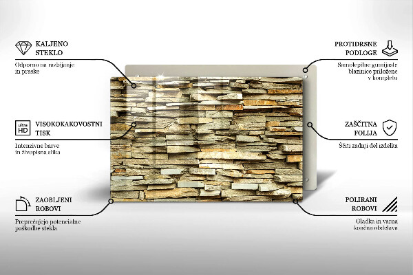 Steklena podloga za rezanje Dekorativni kamni