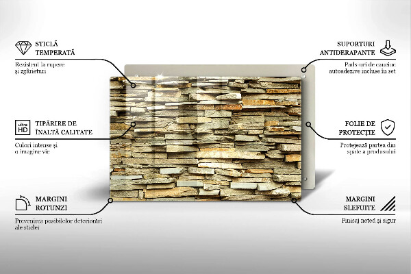 Steklena podloga za rezanje Dekorativni kamni
