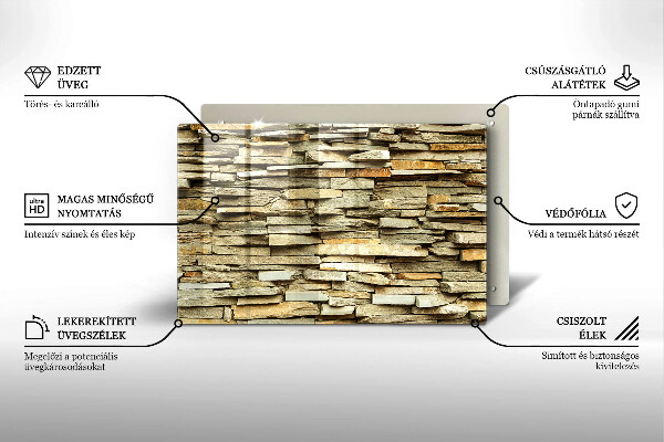 Steklena podloga za rezanje Dekorativni kamni