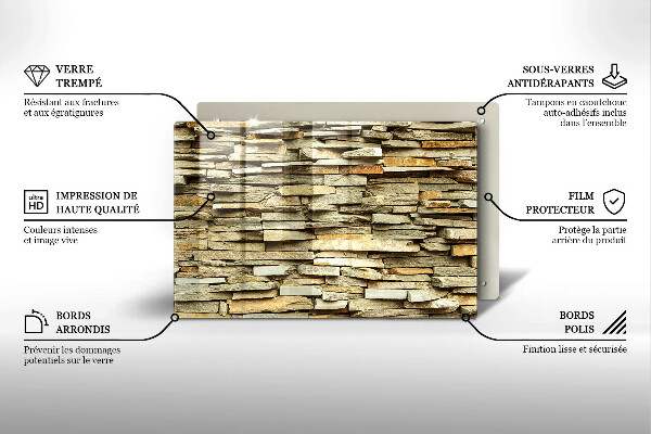 Steklena podloga za rezanje Dekorativni kamni