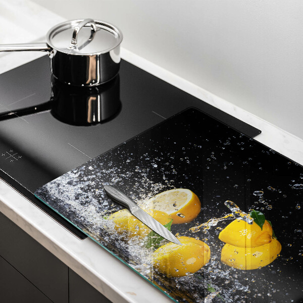 Steklena podloga za rezanje Sočno sadje limone