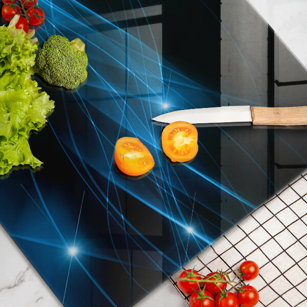 Steklena podloga za rezanje Abstraktni modri dim