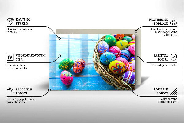 Steklena podloga za rezanje Velikonočna jajca Velikonočna jajca