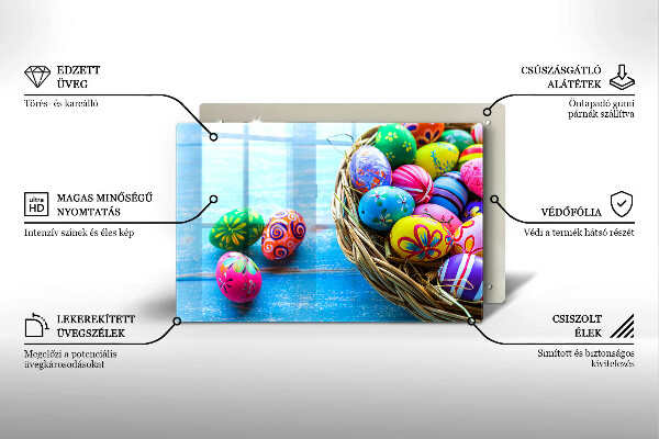 Steklena podloga za rezanje Velikonočna jajca Velikonočna jajca