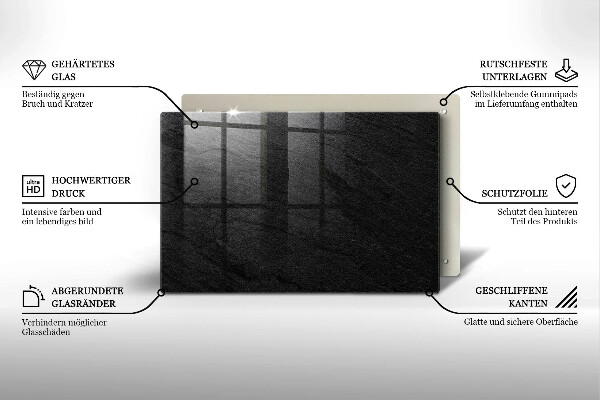 Steklena podloga za rezanje Kamnita tekstura