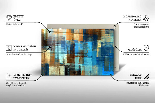 Steklena podloga za rezanje Poslikano ozadje