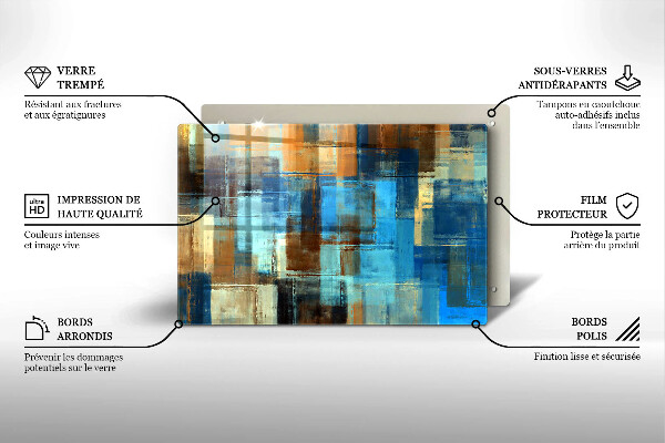 Steklena podloga za rezanje Poslikano ozadje