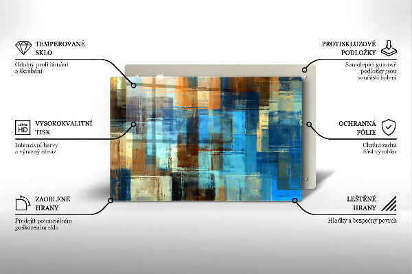 Steklena podloga za rezanje Poslikano ozadje