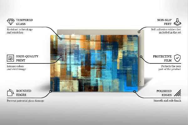 Steklena podloga za rezanje Poslikano ozadje