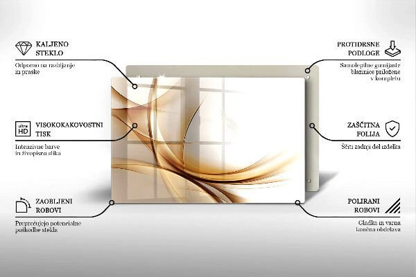 Steklena podloga za rezanje Abstraktne oblike