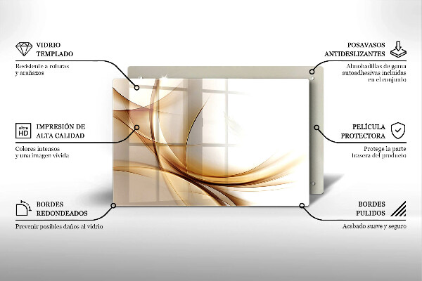 Steklena podloga za rezanje Abstraktne oblike