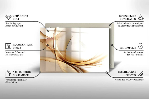 Steklena podloga za rezanje Abstraktne oblike