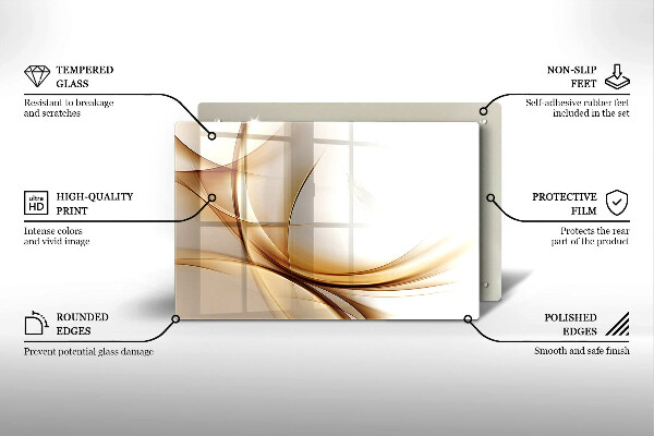 Steklena podloga za rezanje Abstraktne oblike