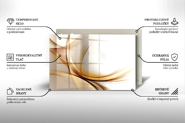 Steklena podloga za rezanje Abstraktne oblike