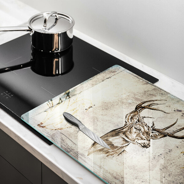 Steklena podloga za rezanje Ilustracija živali jelena