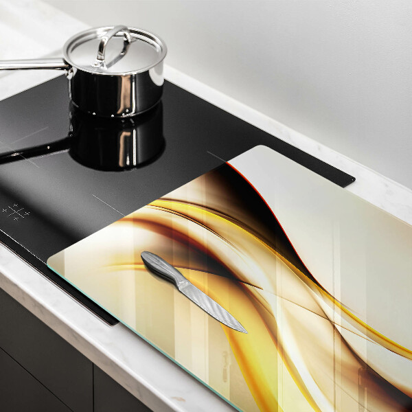 Steklena podloga za rezanje Abstraktne črte dima