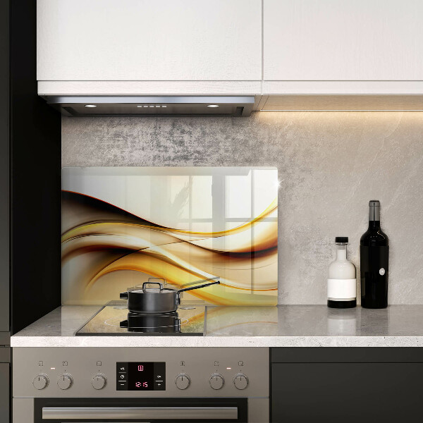 Steklena podloga za rezanje Abstraktne črte dima