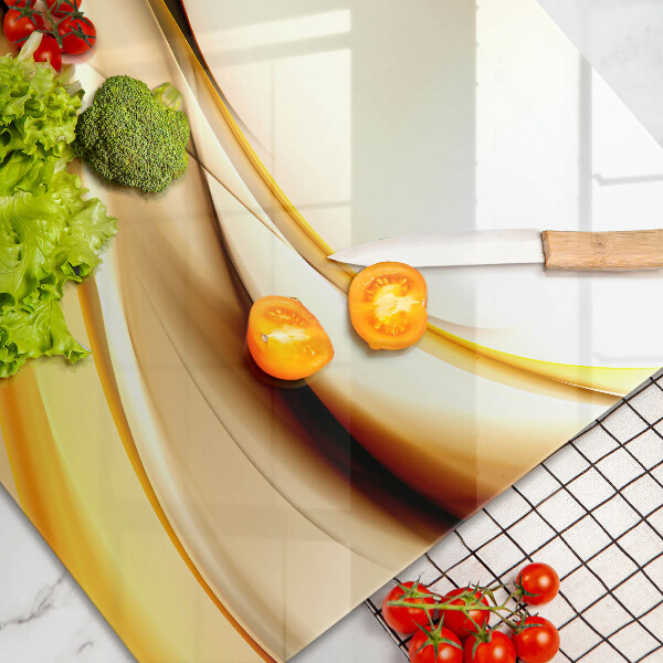 Steklena podloga za rezanje Abstraktne črte dima