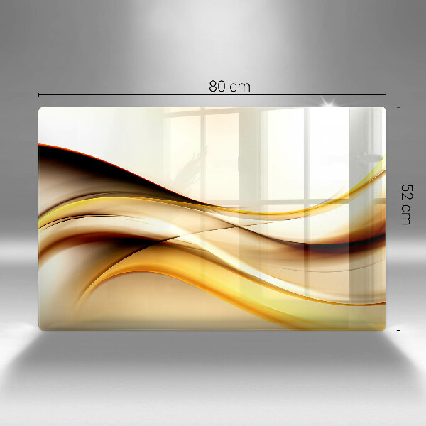 Steklena podloga za rezanje Abstraktne črte dima