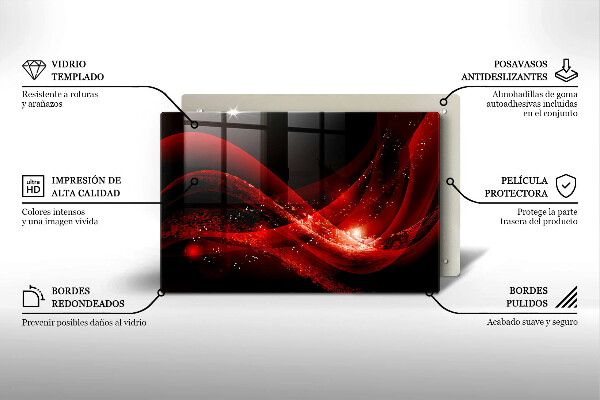 Steklena podloga za rezanje Moderna abstrakcija