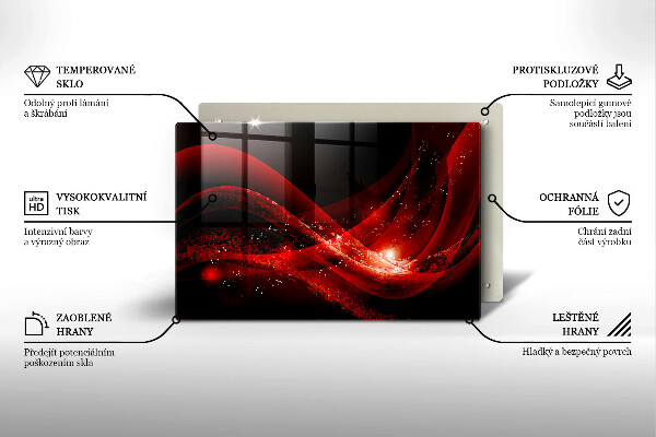 Steklena podloga za rezanje Moderna abstrakcija