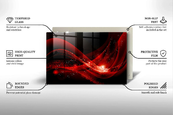 Steklena podloga za rezanje Moderna abstrakcija