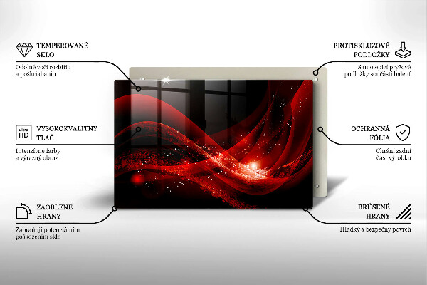 Steklena podloga za rezanje Moderna abstrakcija