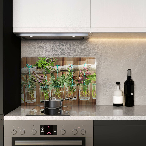 Steklena podloga za rezanje Zelišča rastline vintage