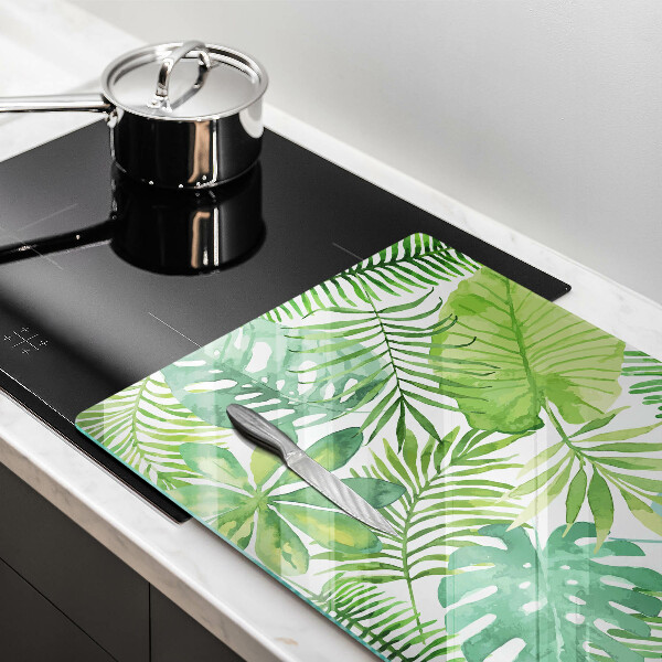 Steklena podloga za rezanje Akvarelni boho listi