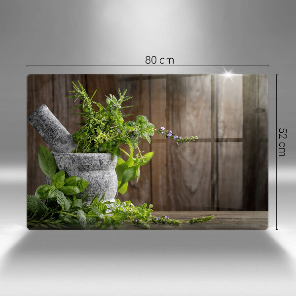 Steklena podloga za rezanje Sadi zelišča in les