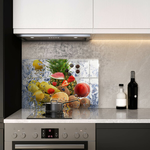 Steklena podloga za rezanje Sočno sadje in voda